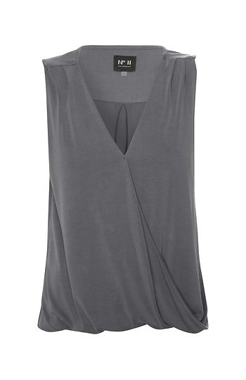Sleeveless Surplice Top Slide 1
