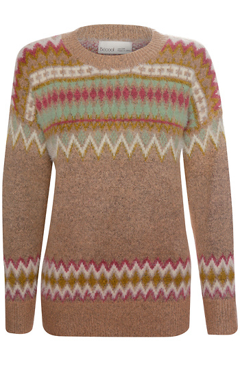 Fair Isle Fuzzy Sweater Slide 1