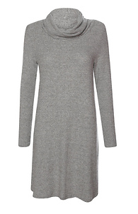 Cowl Neck Ribbed Dress Slide 1