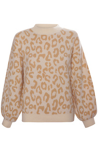 Leopard Graphic Pull Over Sweater Slide 1