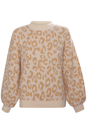 Leopard Graphic Pull Over Sweater Slide 1