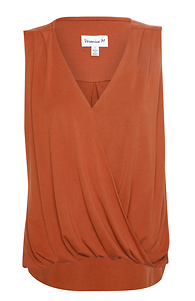 Veronica M Sleeveless Cupro Surplice Top Slide 1