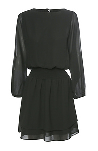 Veronica M Chiffon Ruffle Dress Slide 1