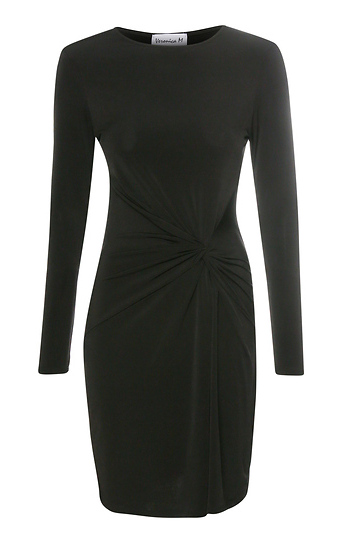 Veronica M Long Sleeve Twist Front Dress Slide 1