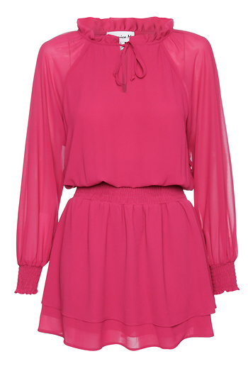 Veronica M Smocked Chiffon Dress Slide 1