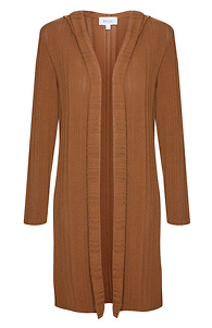 Hooded Rib Cardigan Slide 1