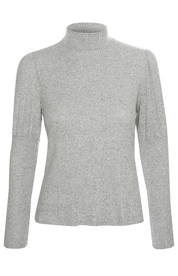 Mock Neck Rib Knit Top Slide 1