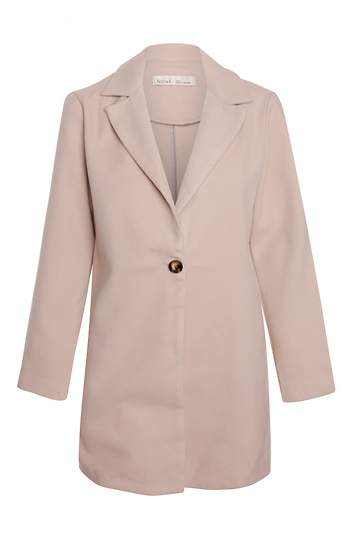 Single Button Front Coat Slide 1