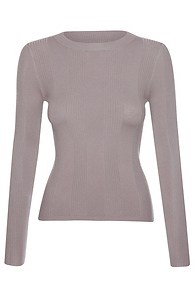 Textured Long Sleeve Knit Top Slide 1