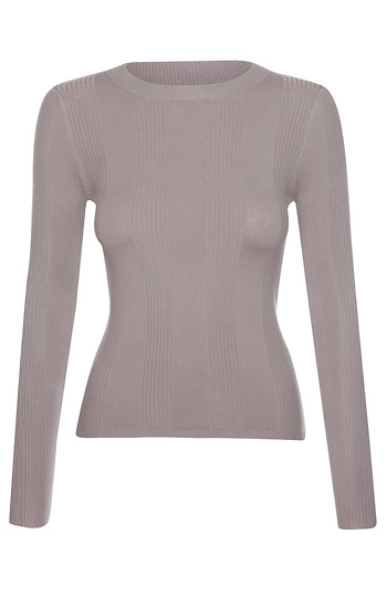 Textured Long Sleeve Knit Top Slide 1
