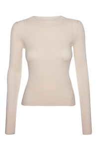 Textured Long Sleeve Knit Top Slide 1