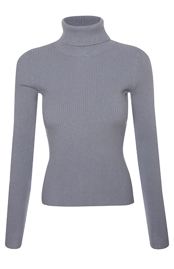 Long Sleeve Turtleneck Sweater Top Slide 1