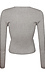 Buttoned Front Long Sleeve Knit Top Thumb 2