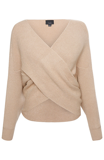 Criss Cross Long Sleeve Sweater Slide 1