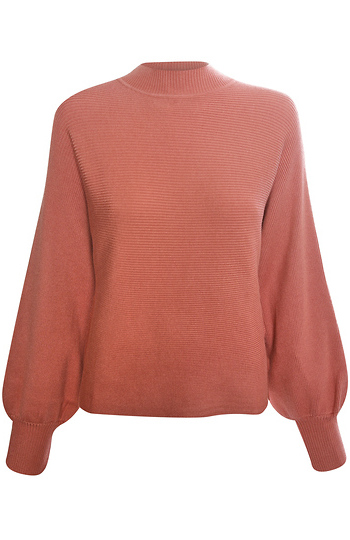 Ribbed Mock Neck Sweater Slide 1