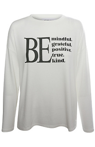 'Be' Graphic Long Sleeve Slide 1