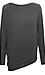 Long Sleeve Brushed Asymmetrical Hem Top Thumb 1