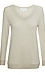 V-Neck Contrast Ribbed Brushed Top Thumb 1