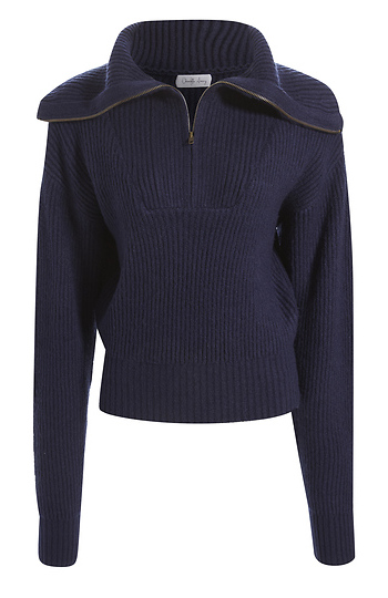 Zip Up Collar Sweater Slide 1