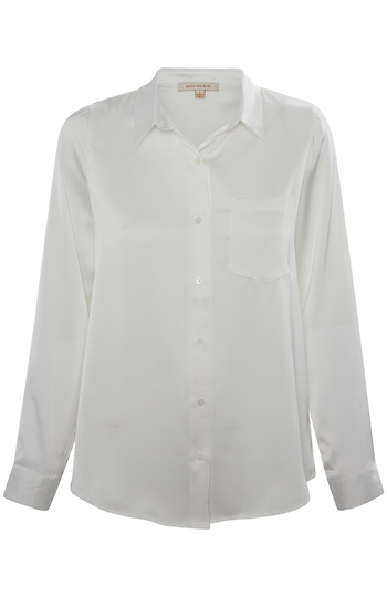 Satin Button Down Shirt Slide 1