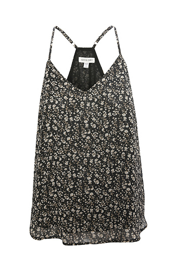Sleeveless Printed Racerback Cami Slide 1