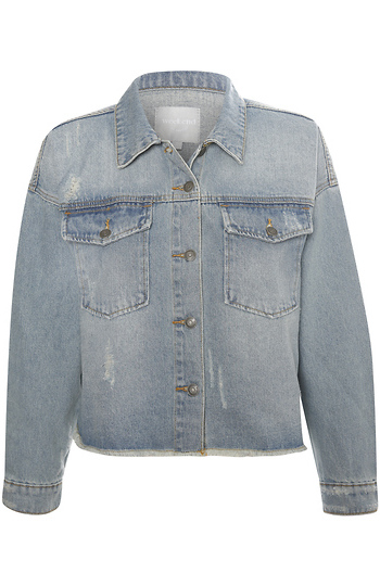 Thread & Supply Frayed Hem Denim Jacket Slide 1