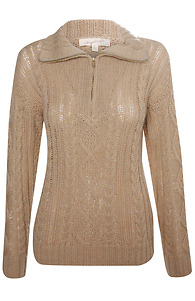 Zip Up Turtleneck Sweater Slide 1