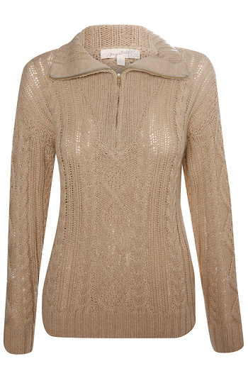 Zip Up Turtleneck Sweater Slide 1