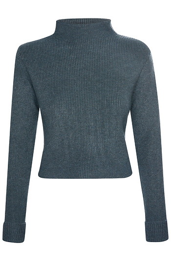 Mock Neck Long Sleeve Pullover Slide 1