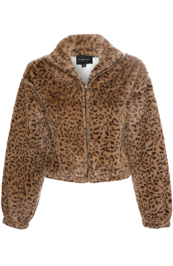 Fuzzy Cropped Jacket Slide 1