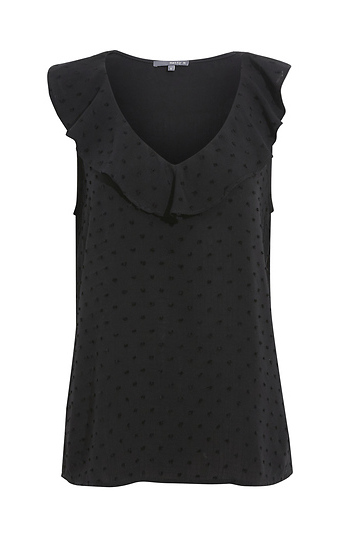 V-Neck Swiss Dot Top Slide 1