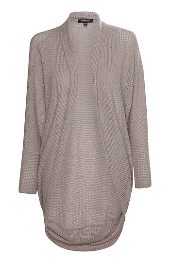 Waffle Knit Cocoon Cardigan Slide 1