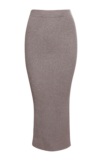 Ribbed Bodycon Midi Skirt Slide 1