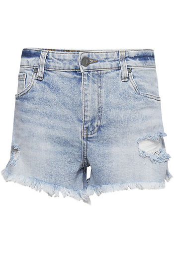 Kut from the Kloth High Rise Frayed Hem Shorts Slide 1