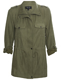Peach Skin Long Utility Jacket
