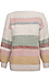 Boat Neck Striped Fuzzy Sweater Thumb 1