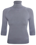 Turtleneck Sweater with 3/4 Sleeves