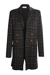 Houndstooth Knit Coat