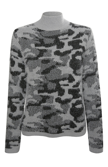 Fuzzy Printed Pullover Slide 1