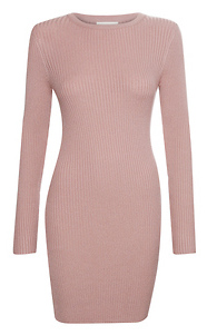 Ribbed Mini Knit Dress Slide 1