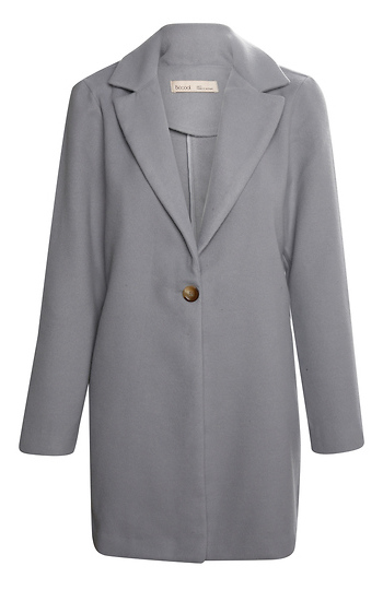 Single Button Front Coat Slide 1