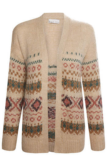 Fair Isle Open Cardigan Slide 1