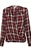Washed Plaid Surplice Top Thumb 1