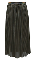 Pleated Velvet Midi Skirt