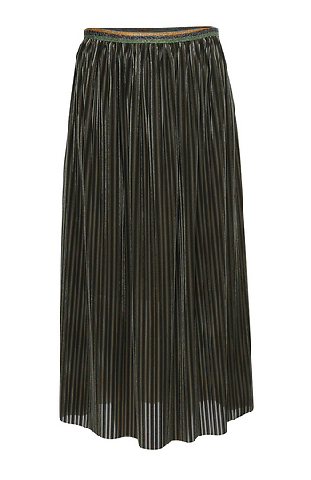 Pleated Velvet Midi Skirt Slide 1