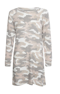 Raglan Long Sleeve Tee Dress Slide 1