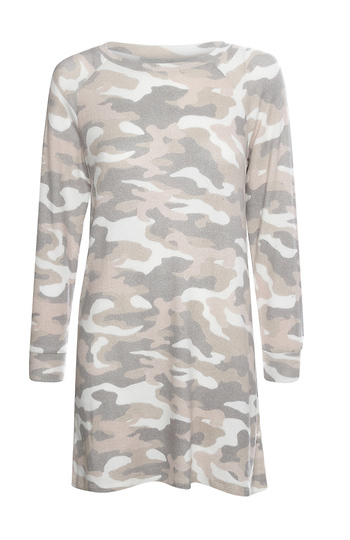 Raglan Long Sleeve Tee Dress Slide 1