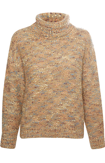 Turtleneck Textured Sweater Slide 1