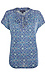 Democracy Short Sleeve Tie Neck Print Top Thumb 1