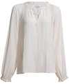 Current Air Ruffled Split Neck Tie Blouse